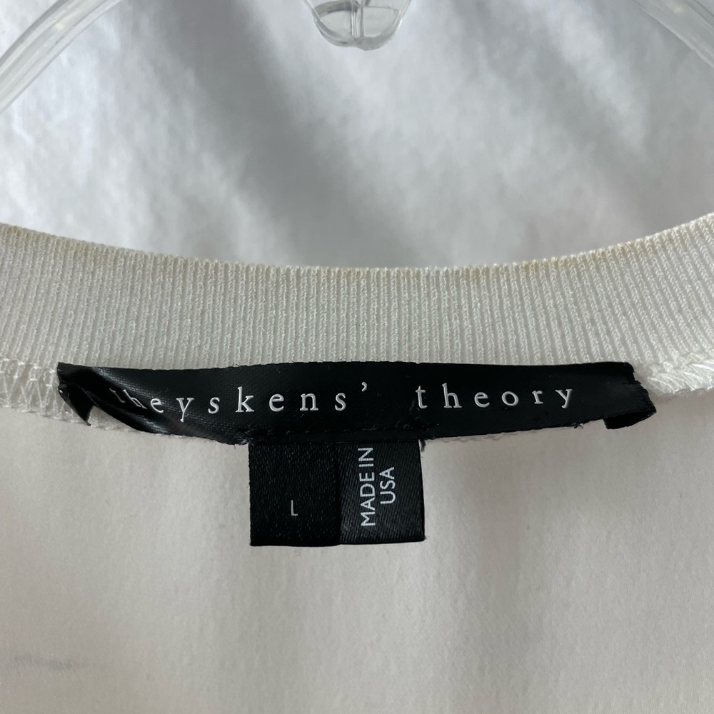 Theysken’s Theory cream silk sleeveless shell size L. - Picture 2 of 9
